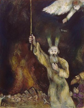 Moisés extiende la oscuridad sobre Egipto contemporáneo Marc Chagall Pinturas al óleo